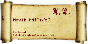 Movik Máté névjegykártya